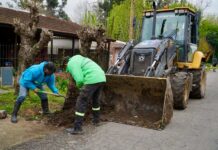 Ante posibles nuevas tormentas, equipos municipales realizan trabajos preventivos en los barrios