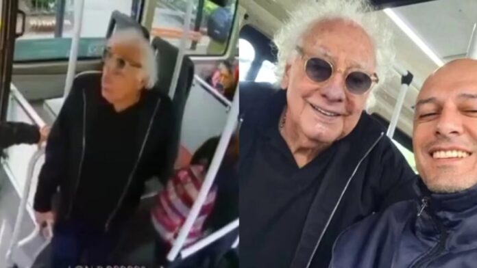 Guillermo Coppola sorprende a chofer de colectivo con regalo especial